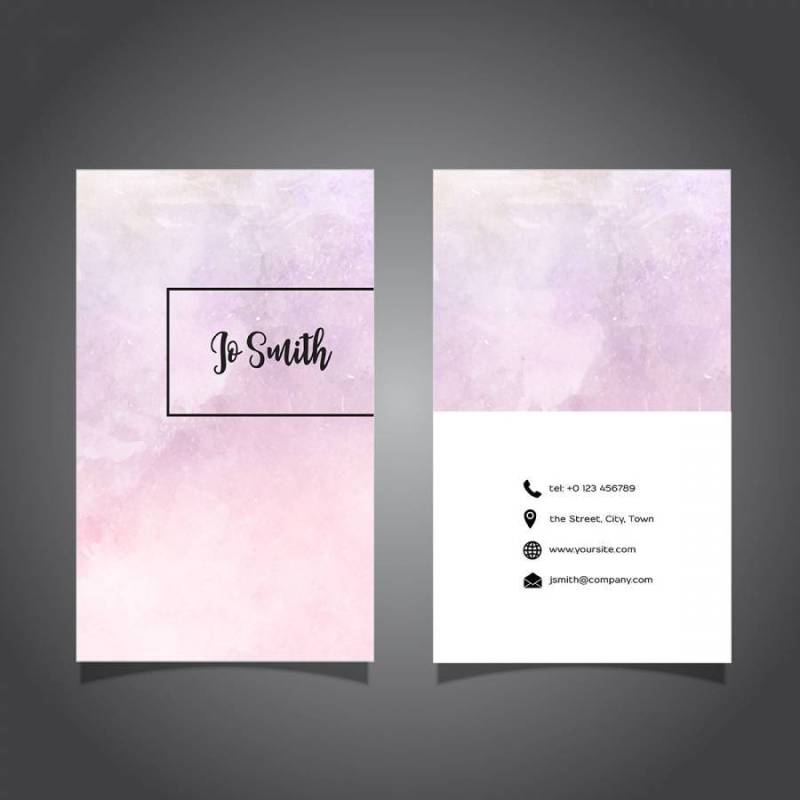 水彩的名片设计