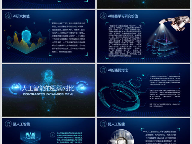 原创AI人工智能简介ppt模板云计算大数据 原创AI人工智能简介ppt模板云计算大数据