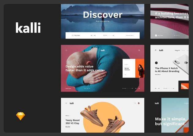 用户界面UI模板Kalli UI Kit 用户界面UI模板Kalli UI Kit