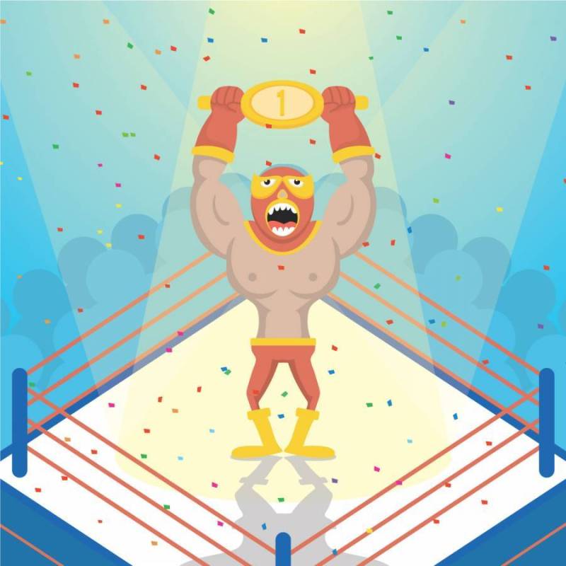 墨西哥摔跤手矢量