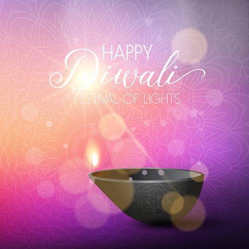 排灯节点燃背景