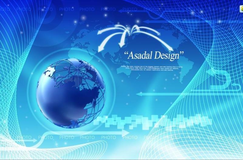 地球曲线封面PSD分层素材