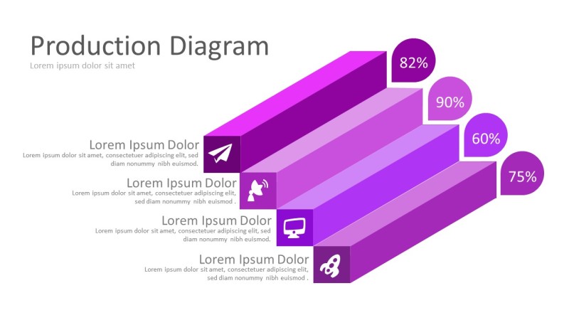 紫色台阶商务PPT图表-26