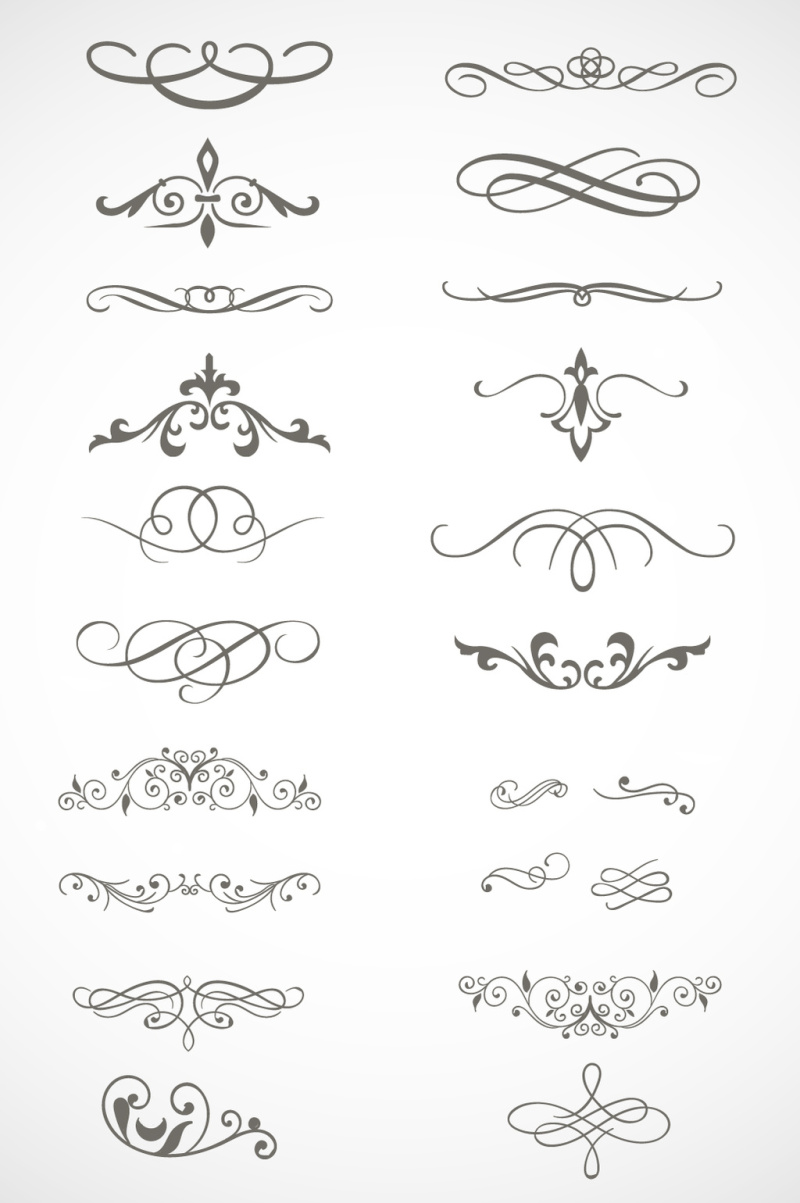 欧式边框标签矢量图