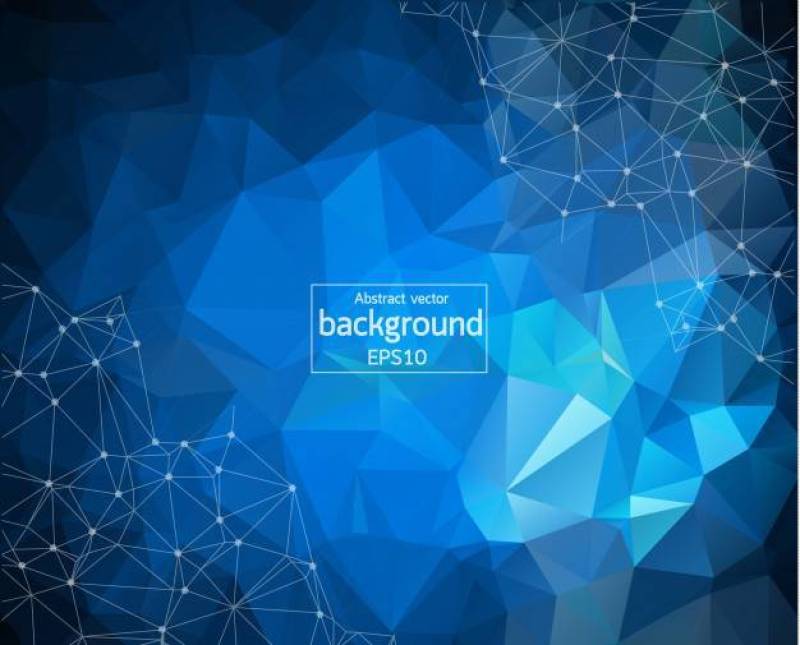 几何蓝色黑暗多边形背景