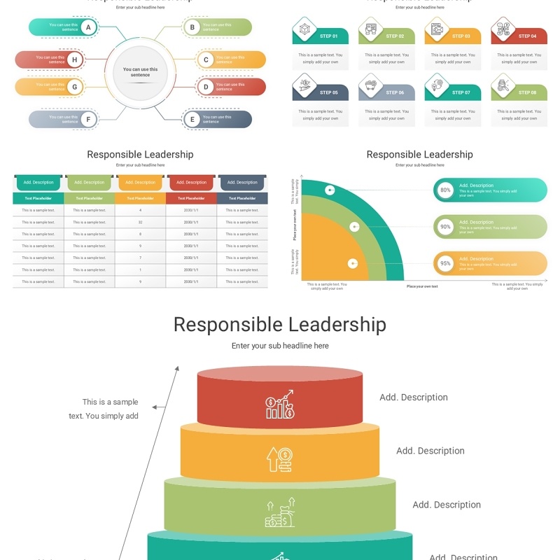 责任领导信息图PPT模板Responsible Leadership