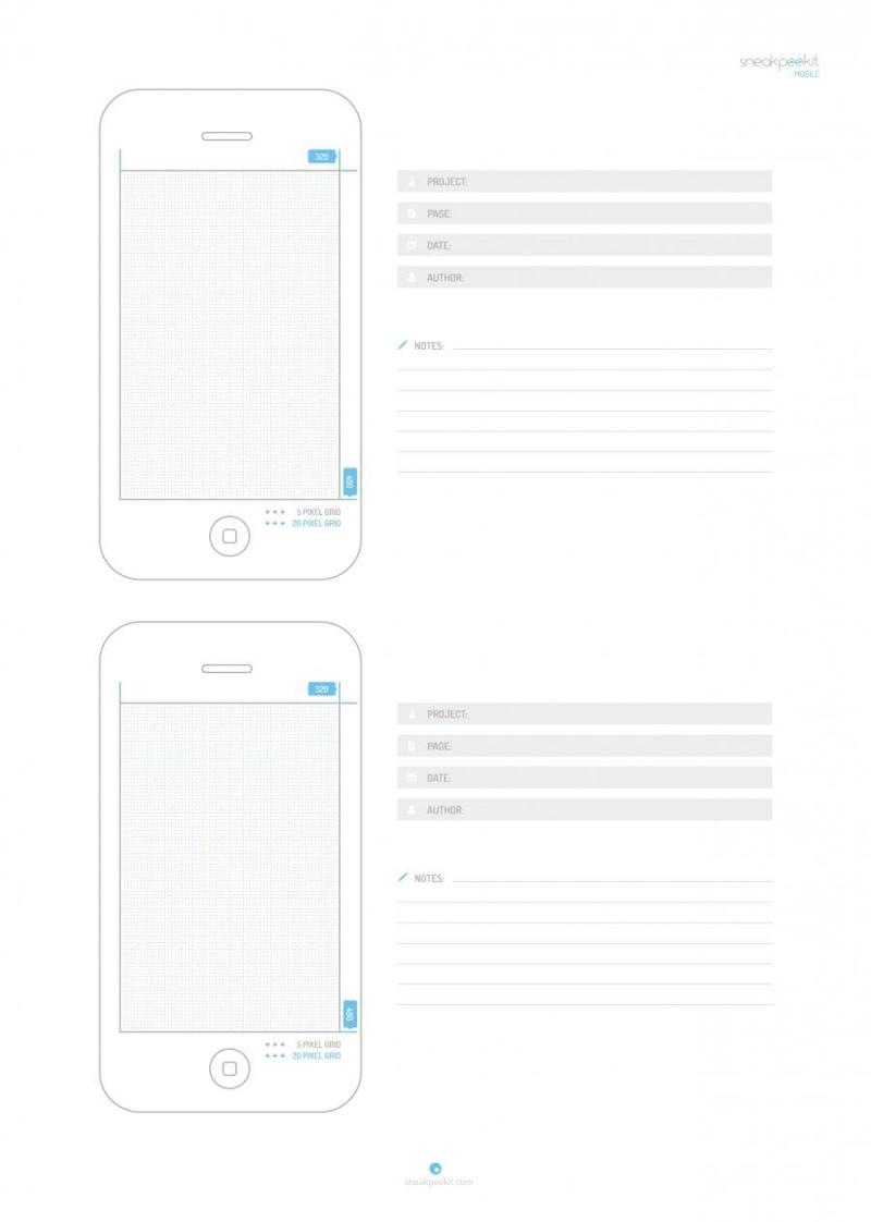 手机界面手绘模版