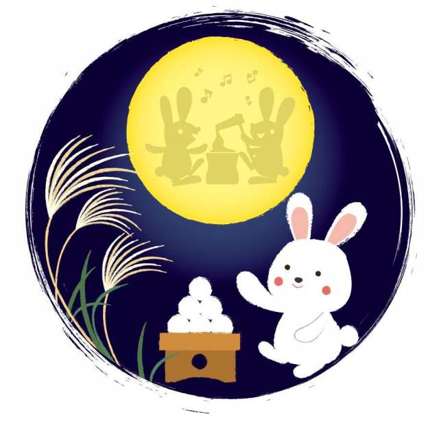 圆兔子的月光图