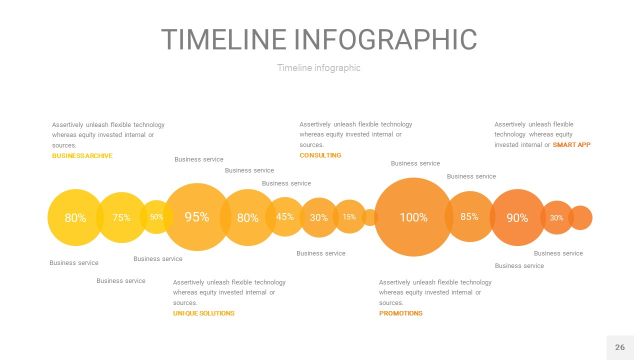 黄色时间轴PPT信息图26