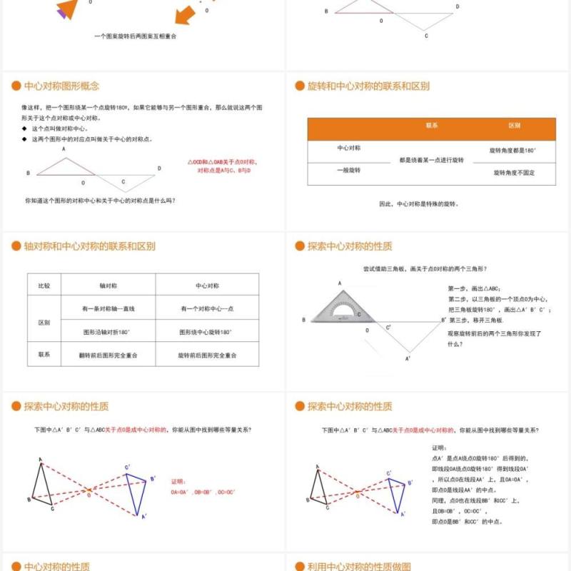 部编版九年级数学上册第三单元中心对称课件PPT模板