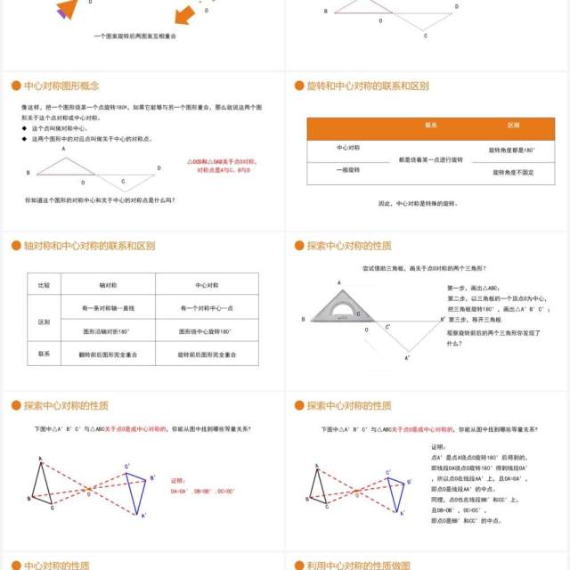 部编版九年级数学上册第三单元中心对称课件PPT模板