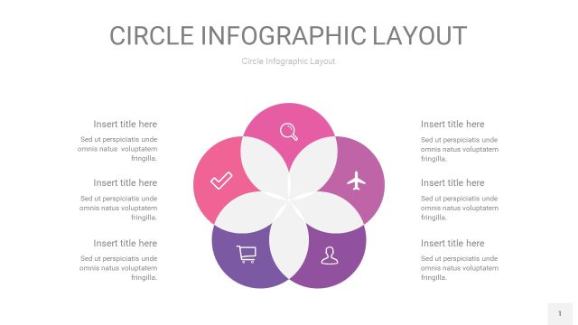 粉紫色圆形PPT信息图1