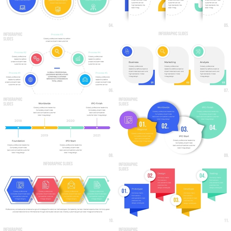创意信息图表PPT素材infographic
