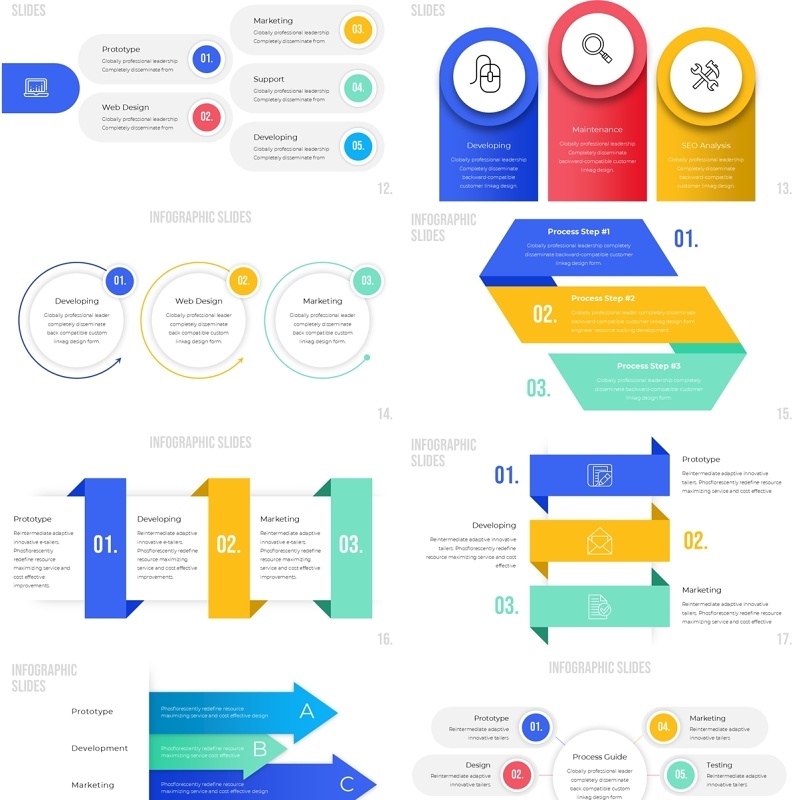创意信息图表PPT素材infographic