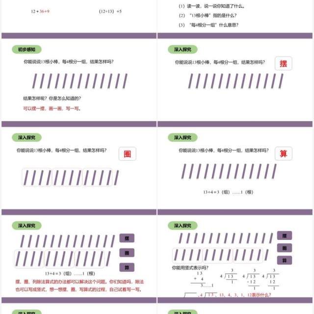 部编版二年级数学下册竖式计算有余数的除法课件PPT模板 部编版二年级数学下册竖式计算有余数的除法课件PPT模板