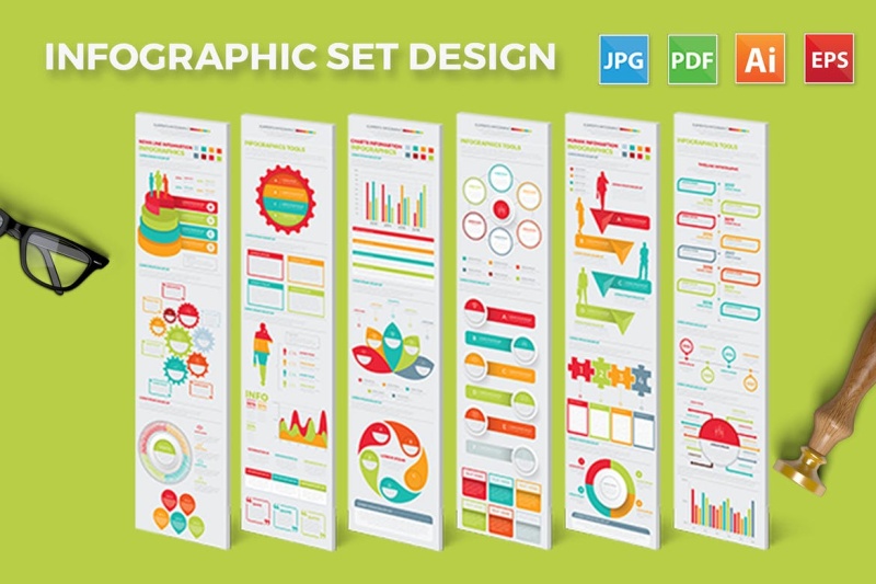 多彩信息图表矢量素材设计 Infographic Elements Design