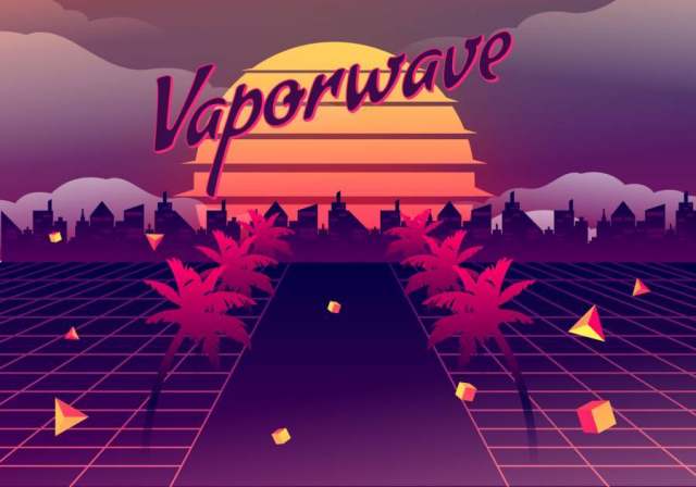 Vaporwave矢量背景图