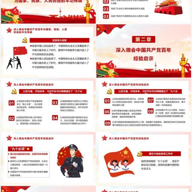 红色党政风总书记在庆祝中国共产党成立100周年大会上的重要讲话学习教育PPT模板 红色党政风总书记在庆祝中国共产党成立100周年大会上的重要讲话学习教育PPT模板