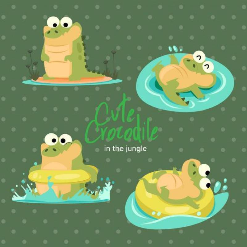 Jungle Cute Crocodile