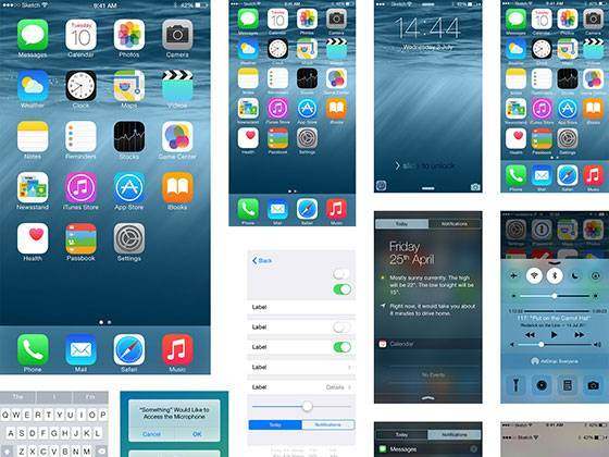 iOS 8 UI Kit