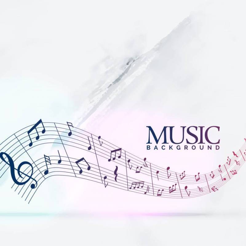 抽象的音乐背景与笔记波