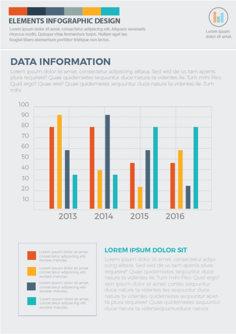 宣传DM单页画册信息图表模板设计 Infographics Template Design