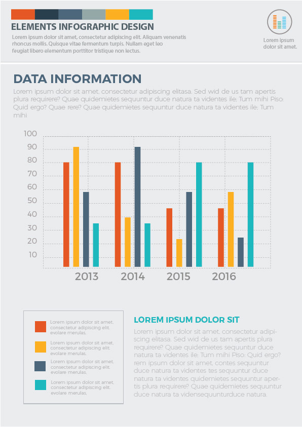 宣传DM单页画册信息图表模板设计 Infographics Template Design