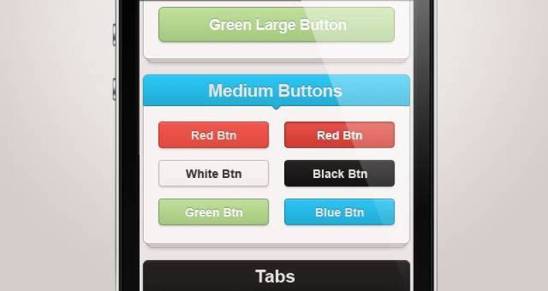 Vita iPhone App UI Kit Psd
