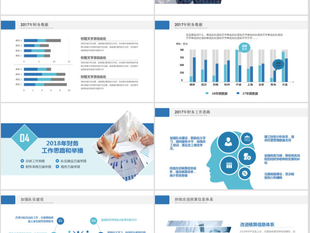 财务部处总监经理财务报告工作总结PPT