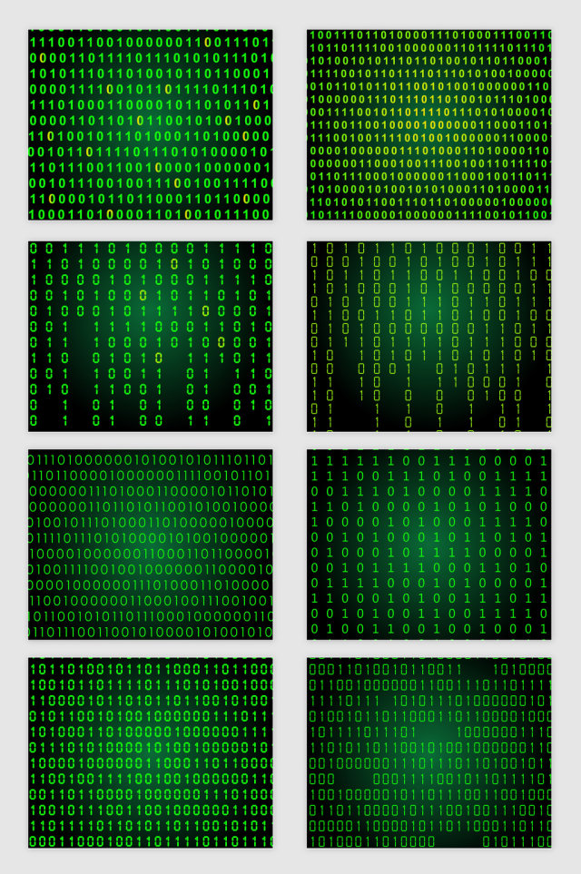 矢量绿色数字科技矩阵底纹图案