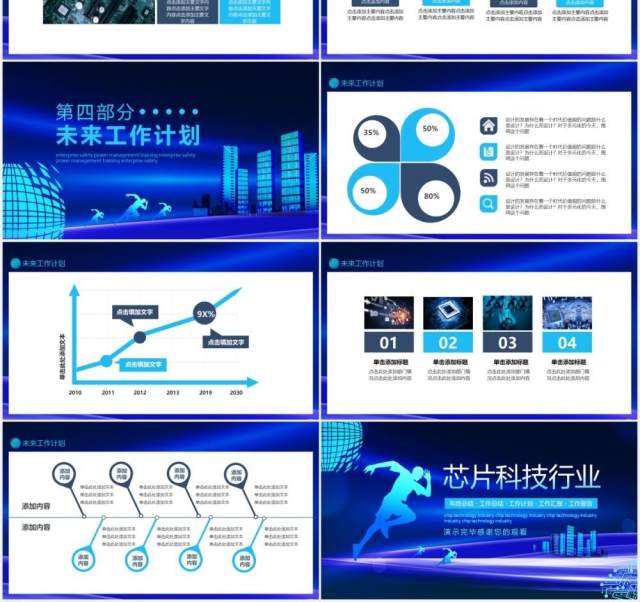 芯片互联网科技行业年终工作总结计划报告动态PPT模板