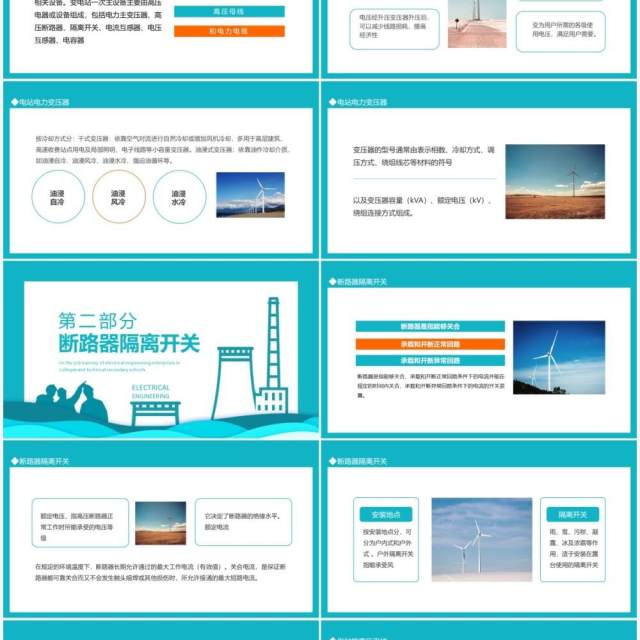 变电站电气主设备大中专院校电气工程专业企业岗位培训动态PPT模板
