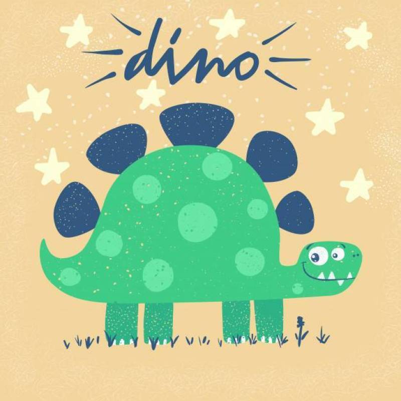 Funny cute dino