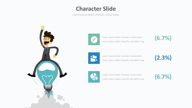 手绘办公人物PPT信息可视化图表5