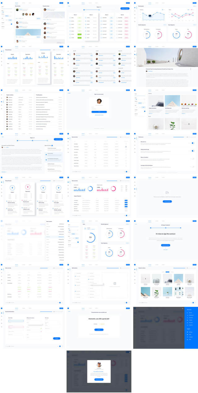 40个Dashboard用于Sketch和Photoshop的UI屏幕，40个Dashboards第3卷