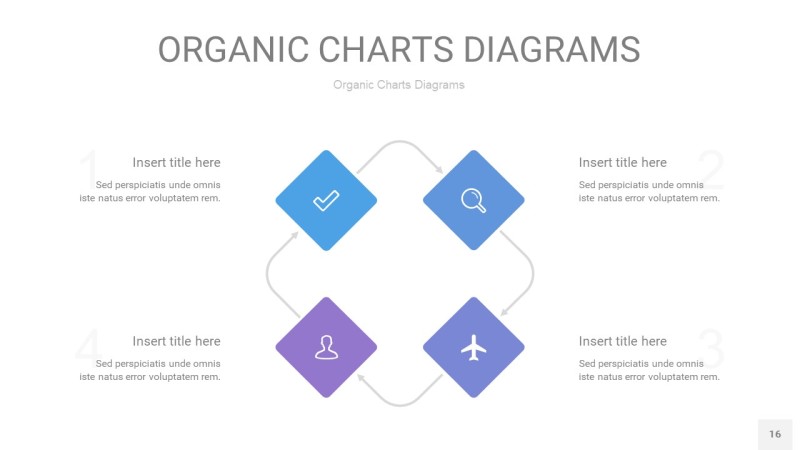紫蓝色循环PPT图表16