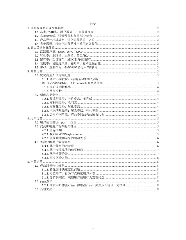 思维导图电商精细化运营XMind模板