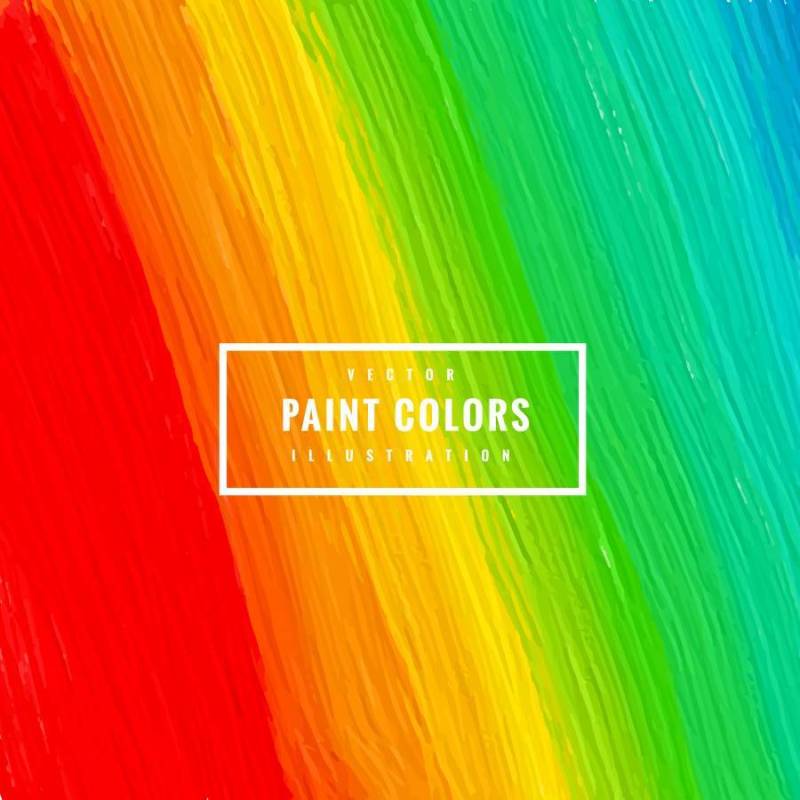 五颜六色的油漆冲程
