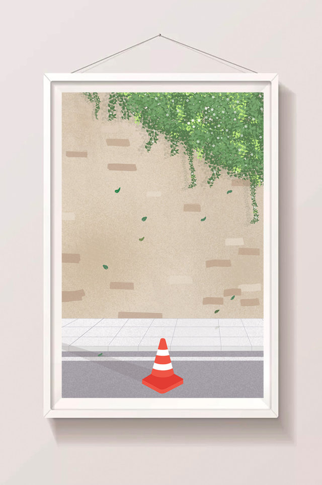 街道剪纸插画设计 街道剪纸插画设计