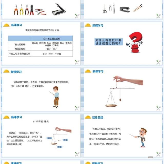 教科版六年级科学上册杠杆类工具的研究PPT模板