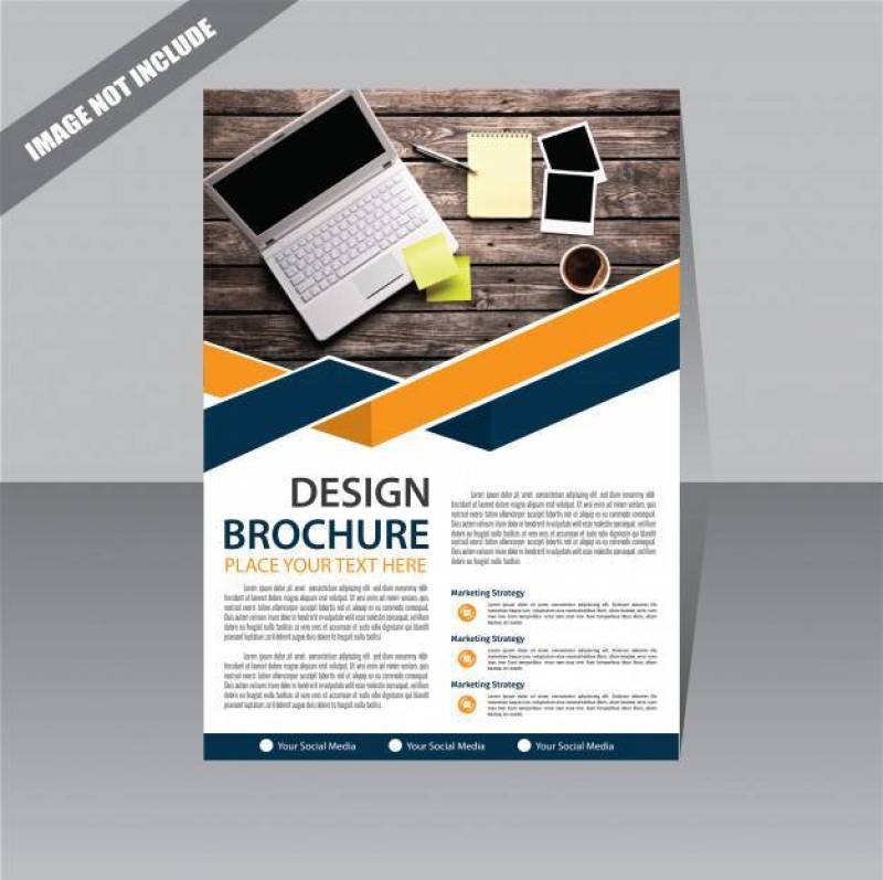 传单小册子封面年度报告业务模板