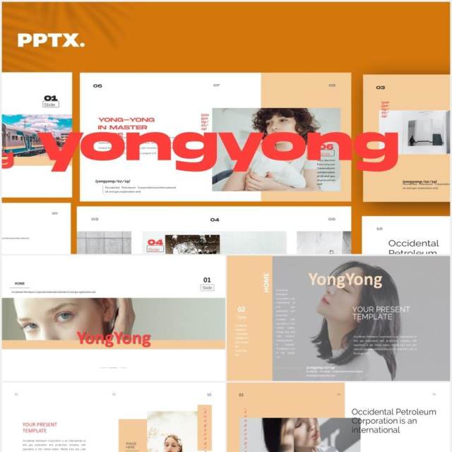 时尚简约作品展示PPT模板Yong - Powerpoint 时尚简约作品展示PPT模板Yong - Powerpoint