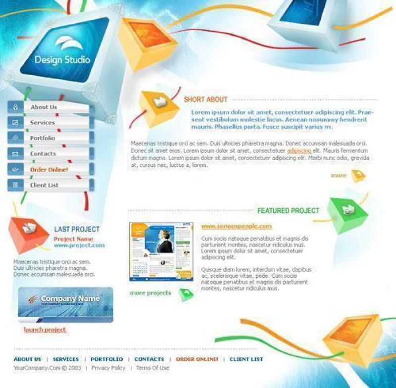 企业网站模板PSD分层(507)