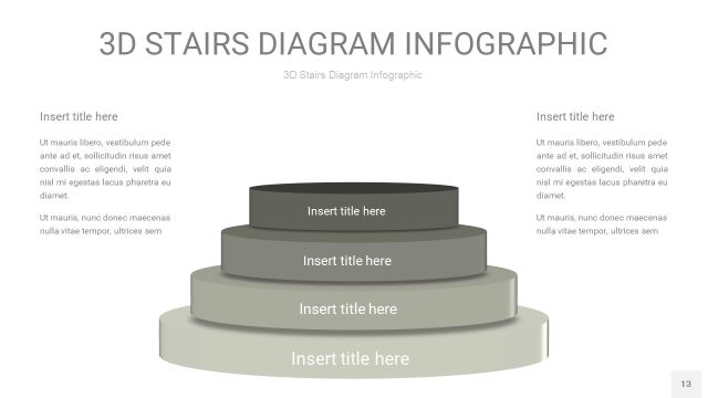 灰色3D阶梯PPT图表13