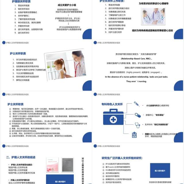 蓝色简约护理人文关怀实践探索PPT模板 蓝色简约护理人文关怀实践探索PPT模板