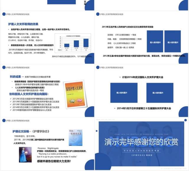 蓝色简约护理人文关怀实践探索PPT模板 蓝色简约护理人文关怀实践探索PPT模板