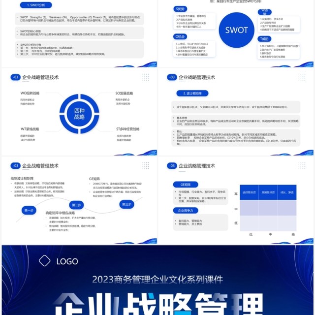蓝色商务风企业战略管理培训PPT模板 蓝色商务风企业战略管理培训PPT模板