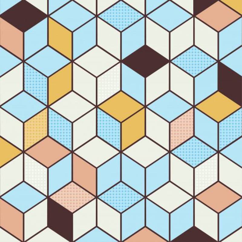 Seamless vector geometric color pattern background