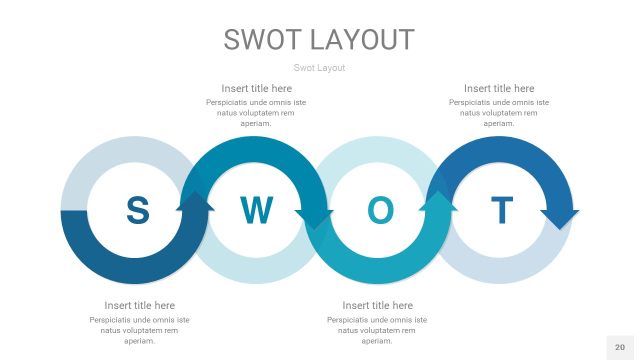 铁蓝色SWOT图表PPT20 铁蓝色SWOT图表PPT20