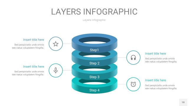 宝石绿3D分层PPT信息图18